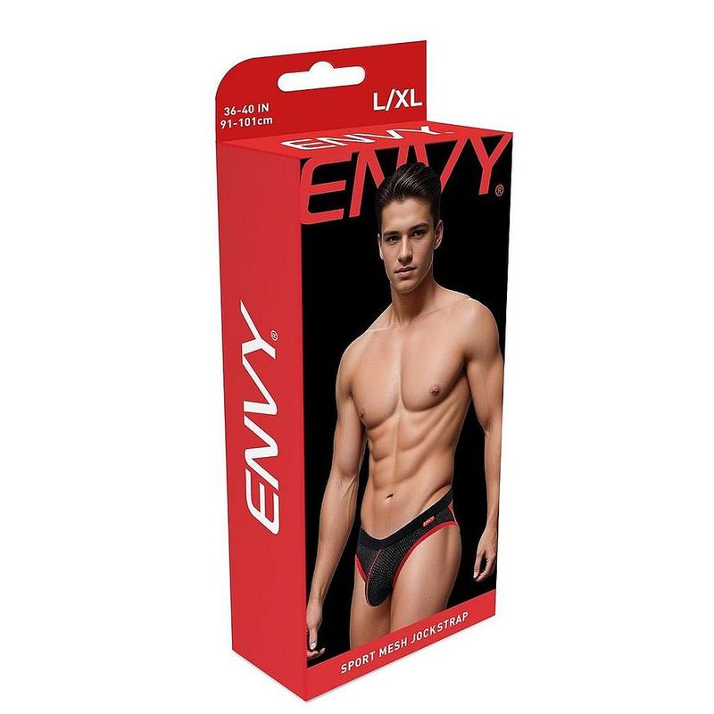 Envy Sport Mesh Men Jock Black - Lingerie - Naughty by Nature Adult Store