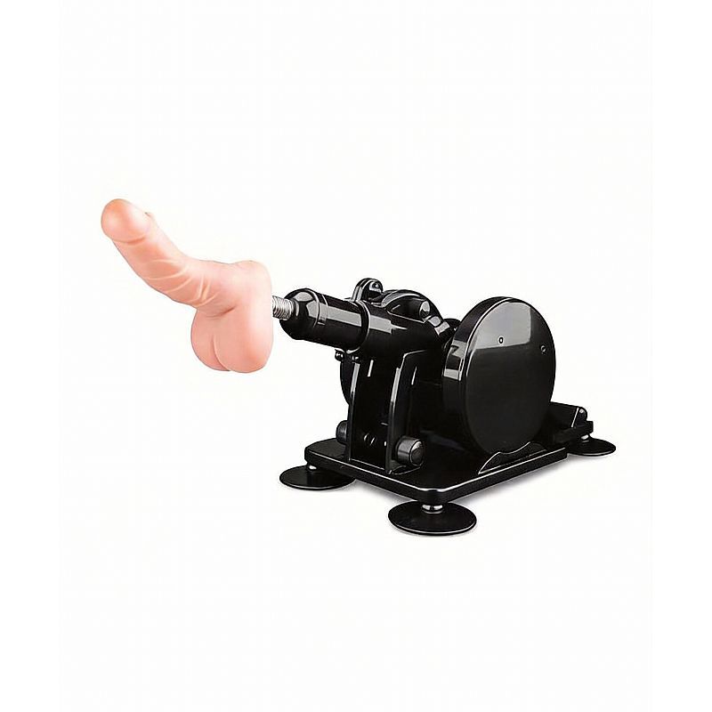 MixJoy Cannon wired thrusting sex machine with a flesh-toned dildo and suction cup base.