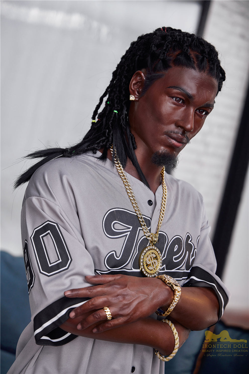 Irontech Silicone Black Sex Doll 170cm M7 Bill Realistic Full Body