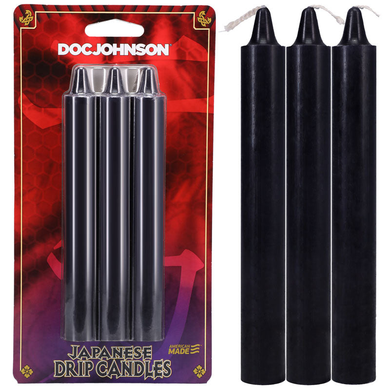 Japanese Drip Candles - Black - Black 3-Pack - Naughty by Nature Adult Store