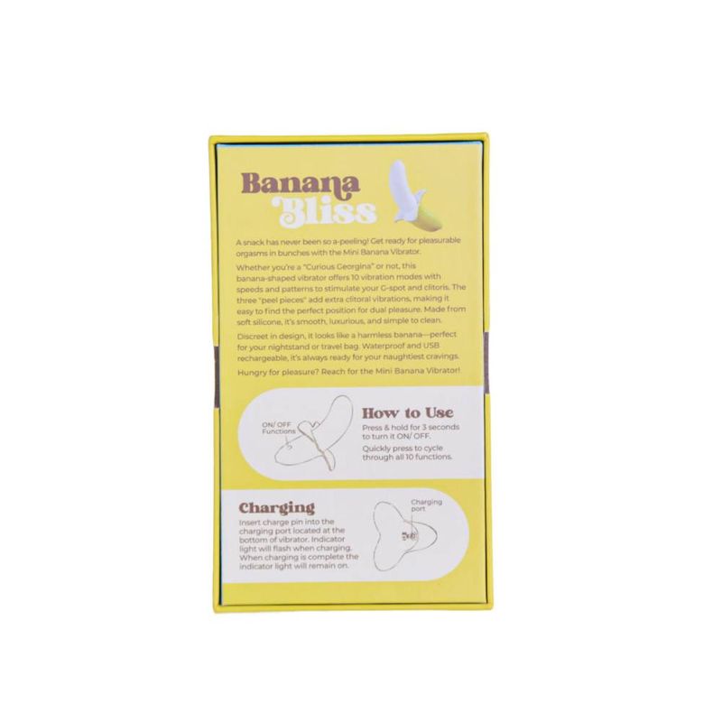 Banana Bliss 13cm Silicone Slimline Vibrator Massager - Naughty by Nature Adult Store