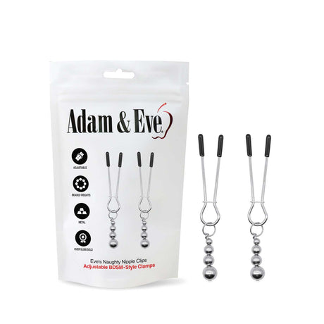 Adam & Eve Eve's Naughty Nipple Clips - Set of 2 - Naughty by Nature Adult Store