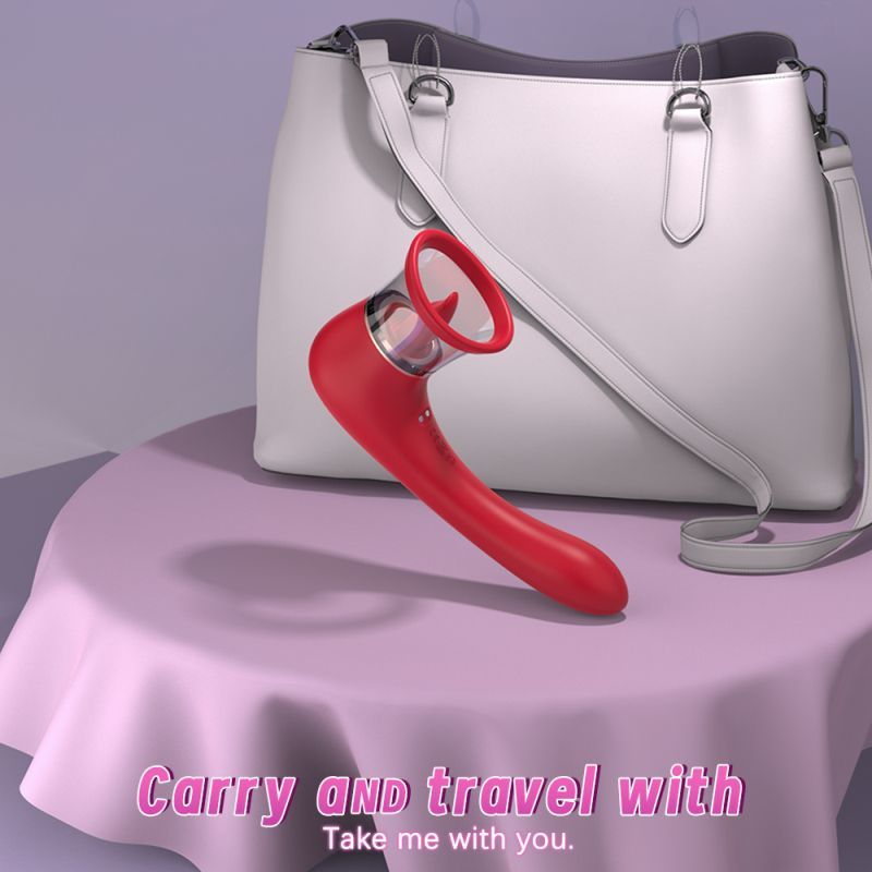 3 - in - 1 Sucking Licking Vibrating Vaginal Stimulator - Adult Toys