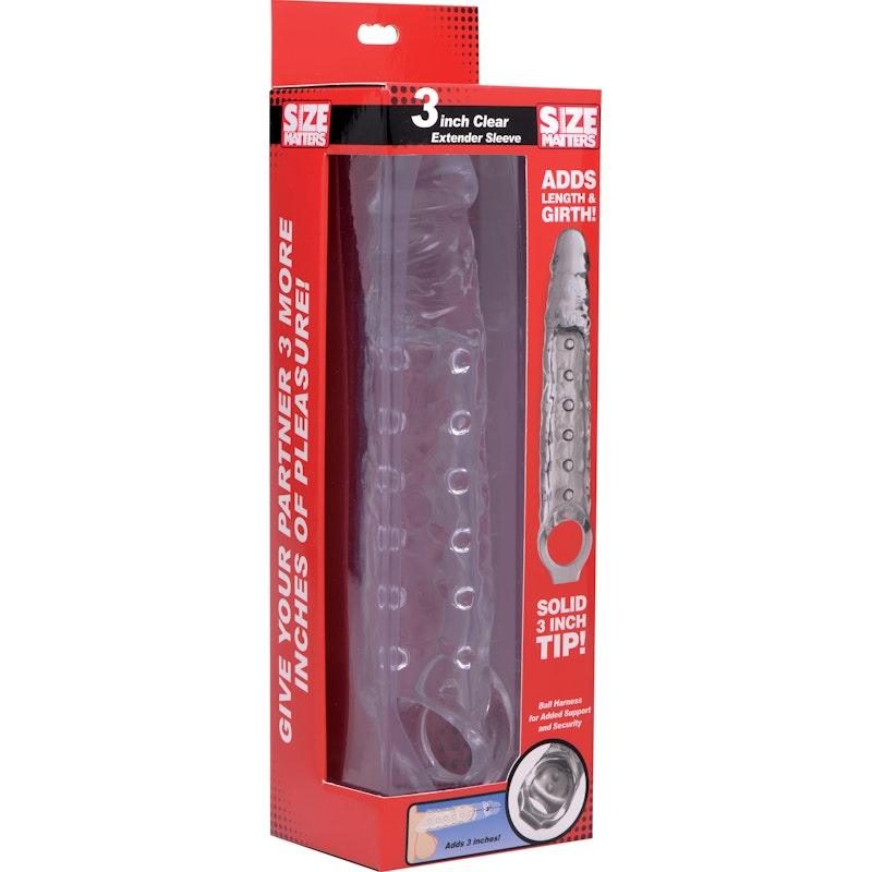 3in Extender Sleeve Clear - Naughty by Nature Adult Store