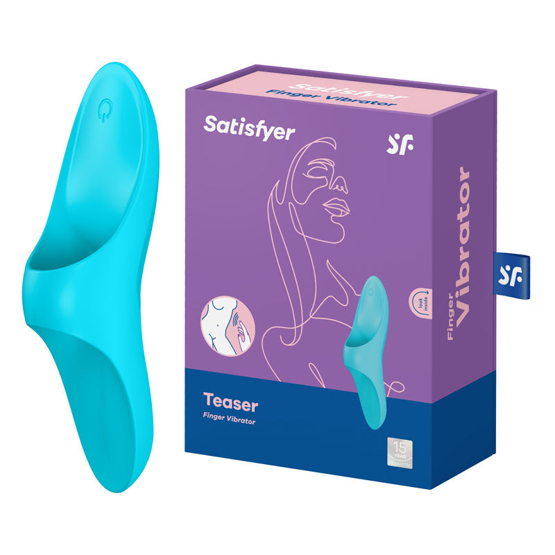 Satisfyer Teaser - Light Blue USB Rechargeable Finger Stimulator - Naughty by Nature Adult Store