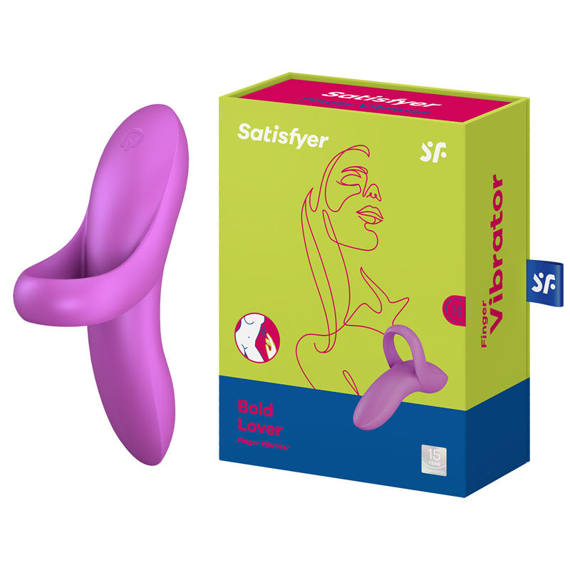 Satisfyer Bold Lover - Dark Pink USB Rechargeable Finger Stimulator - Naughty by Nature Adult Store