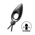 Satisfyer Sniper - Black Vibrating Adjustable Lasso Cock Ring - Naughty by Nature Adult Store