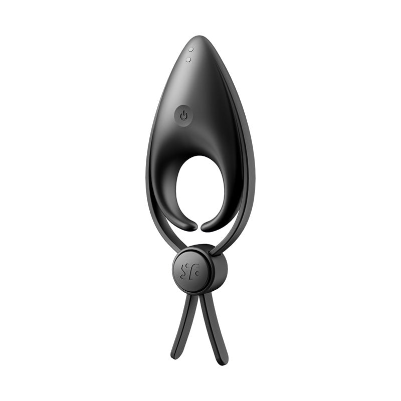 Satisfyer Sniper - Black Vibrating Adjustable Lasso Cock Ring - Naughty by Nature Adult Store