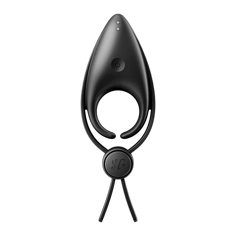 Satisfyer Sniper - Black Vibrating Adjustable Lasso Cock Ring - Naughty by Nature Adult Store