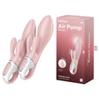 Satisfyer Air Pump Bunny 3 - Pink USB Rechargeable Inflatable Rabbit Vibrator - Naughty by Nature Adult Store