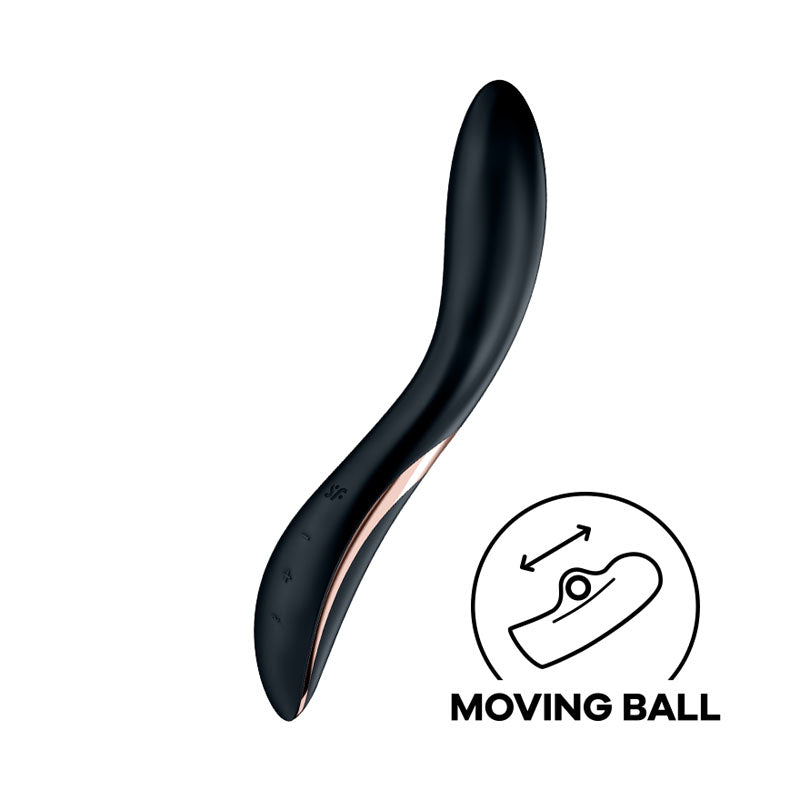 Satisfyer Rrrolling Explosion - Black USB Rechargeable Vibrator - Naughty by Nature Adult Store
