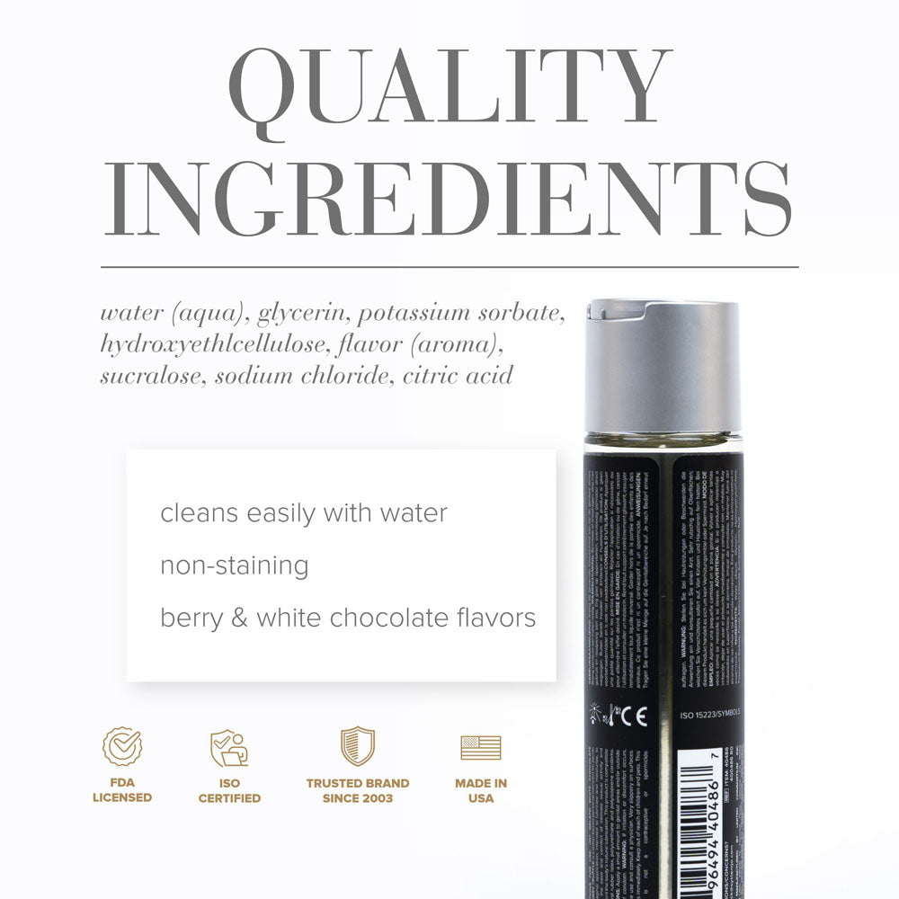 JO Gelato White Chocolate Raspberry Flavoured Lube Water Based 120 mL