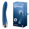 Satisfyer Spinning Vibe 1 - Blue - Blue 17.8 cm USB Rechargeable Rotating Vibrator - Naughty by Nature Adult Store