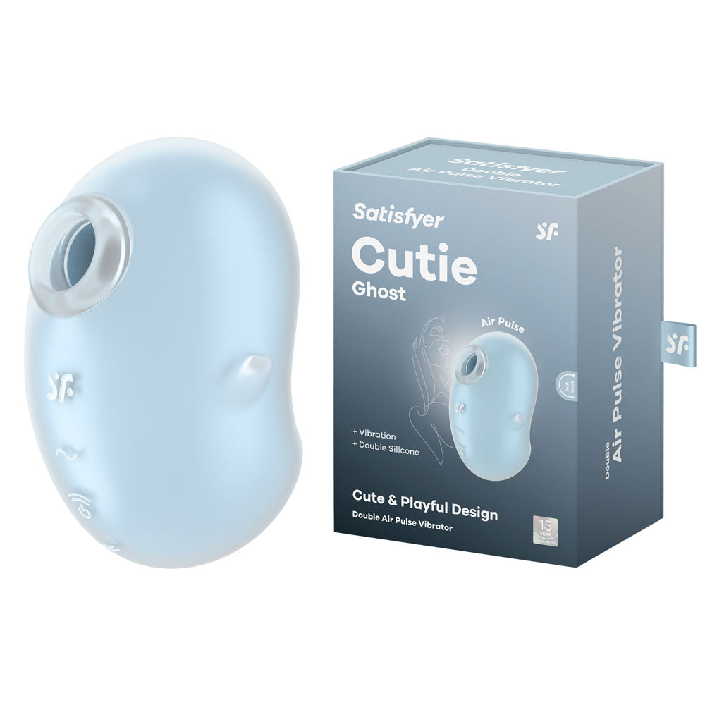 Satisfyer Cutie Ghost - Blue - Blue USB Rechargeable Air Pulse Stimulator - Naughty by Nature Adult Store