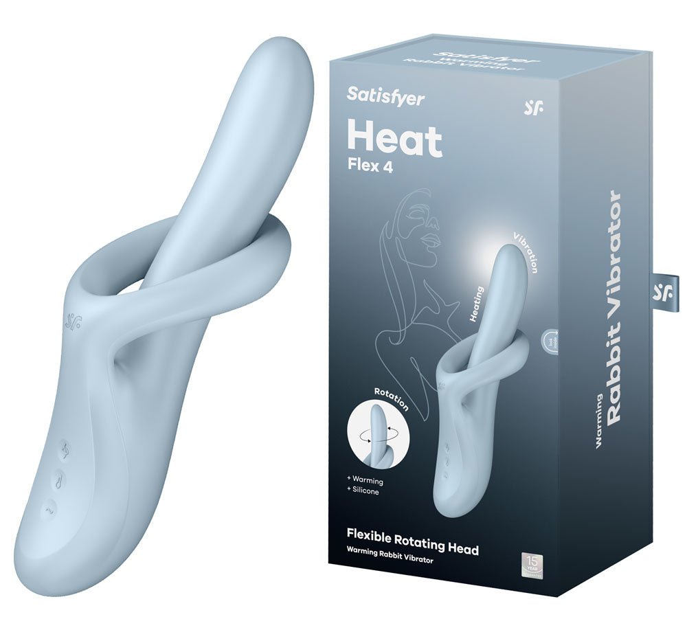 Satisfyer Heat Flex 4 - Blue Rechargeable Heating Vibrator - Naughty by Nature Adult Store