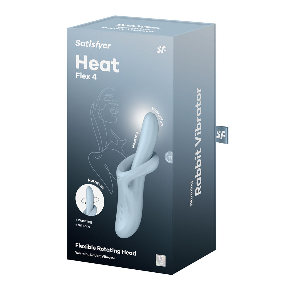 Satisfyer Heat Flex 4 - Blue Rechargeable Heating Vibrator - Naughty by Nature Adult Store