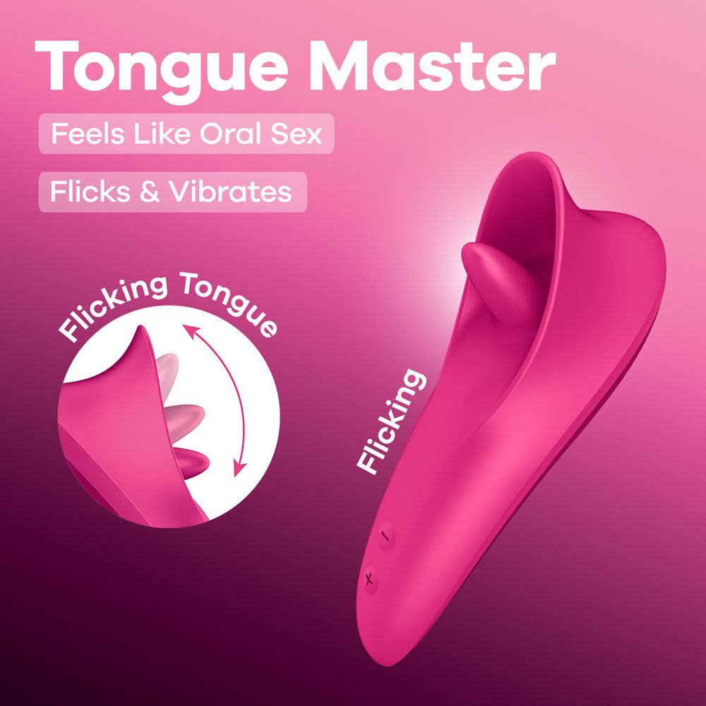 Satisfyer Tongue Master - Pink Flicking Clitoral Stimulator
