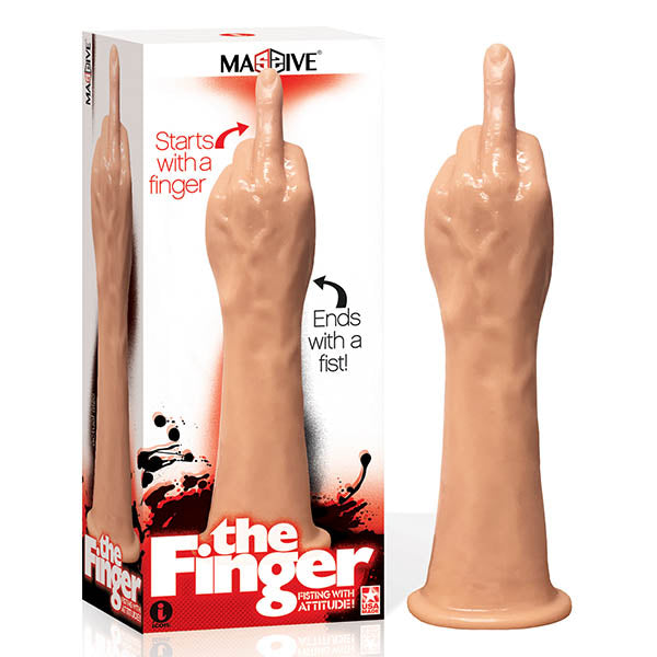 Massive The Finger - Flesh 35 cm (14'') Fisting Trainer Dong - Naughty by Nature Adult Store