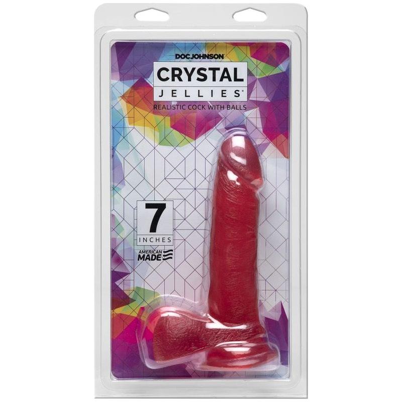 7 in Realistic Cock With Balls Pink - Adult Toys