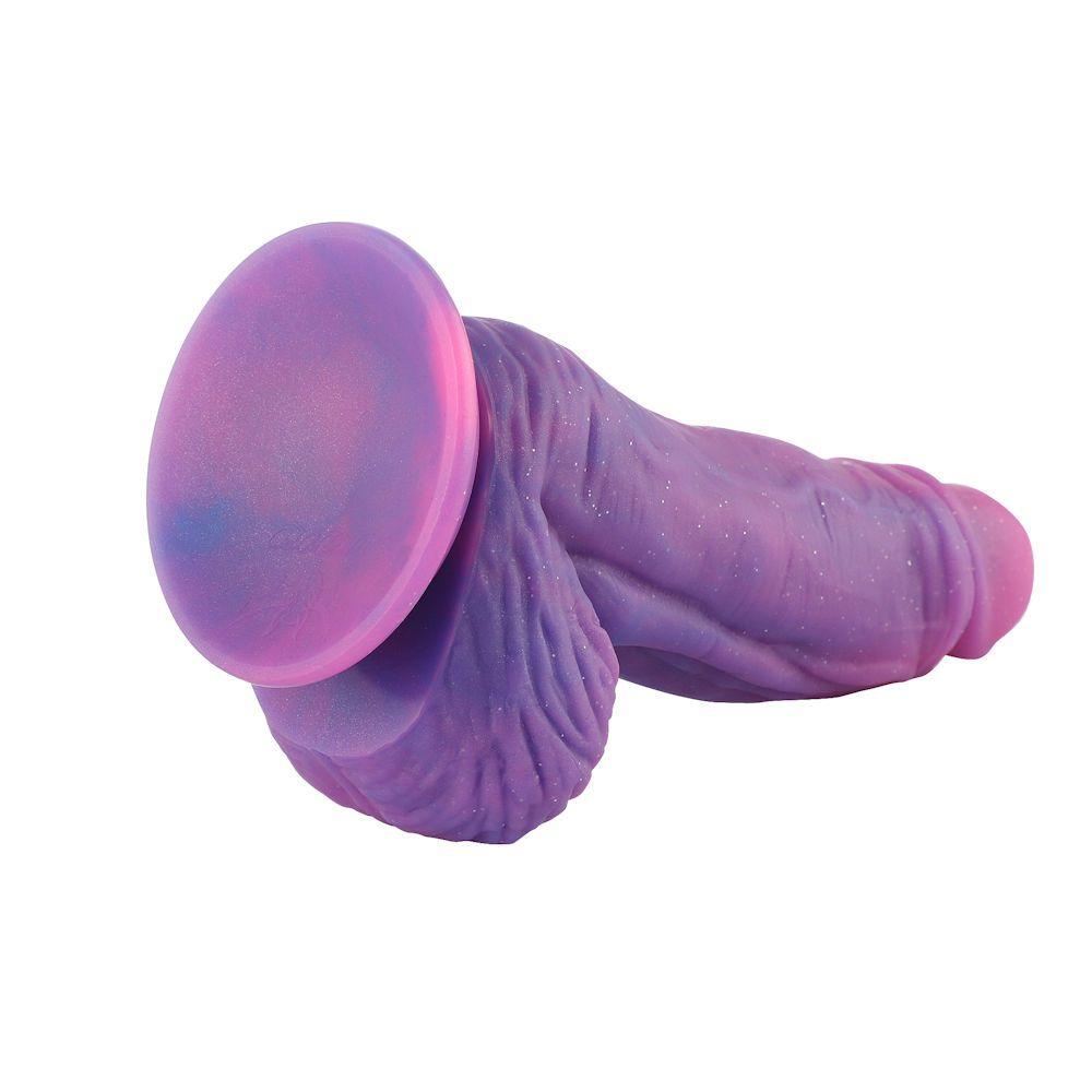 7.5" For Advanced Users Purple Silicone Dildo - DONGS