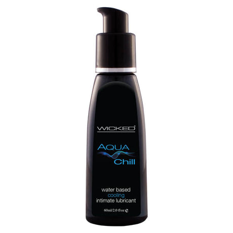 Wicked Aqua Chill - Cooling Water Based Lubricant - 60 ml (2 oz) Bottle - Naughty by Nature Adult Store