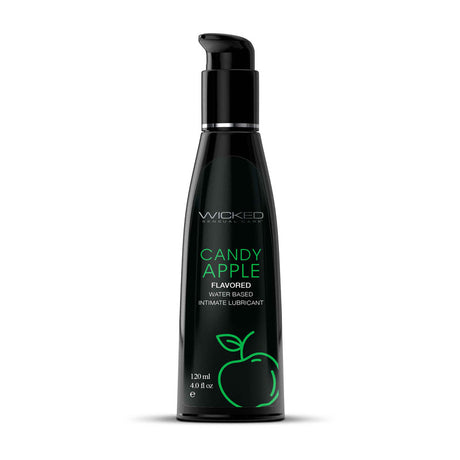 Wicked Aqua Candy Apple Flavoured Lubricant - 120 ml (4 oz) Bottle - Naughty by Nature Adult Store