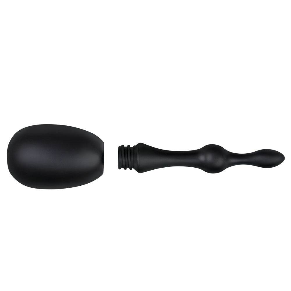 AquaClean Silicone 1-Way Valve Douche Set with Beaded Nozzle - 150 ml Capacity with Free Travel Douche Included - Naughty by Nature Adult Store