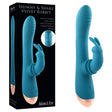 Adam & Eve SHIMMY & SHAKE VELVET RABBIT - Blue 22.4 cm USB Rechargeable Rabbit Vibrator - Naughty by Nature Adult Store