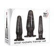 Adam & Eve ANAL ROCKETS TRAINER SET - Black Butt Plugs - Set of 3 Sizes - Naughty by Nature Adult Store