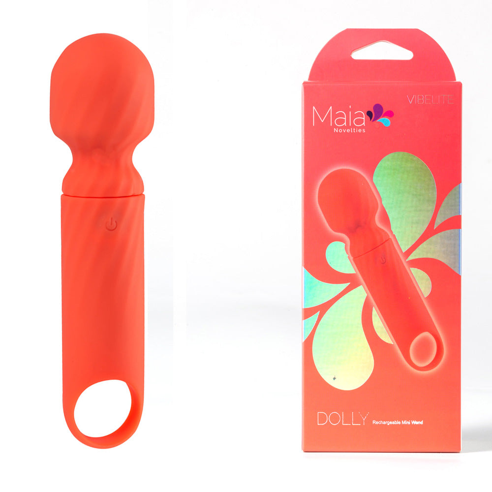 Maia DOLLY - Orange - Orange 12.7 cm USB Rechargeable Massage Wand - Naughty by Nature Adult Store