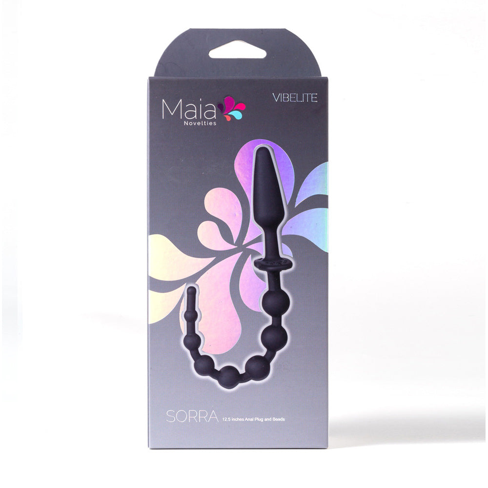 Maia SORRA - Black Anal Plug with Beads - Naughty by Nature Adult Store