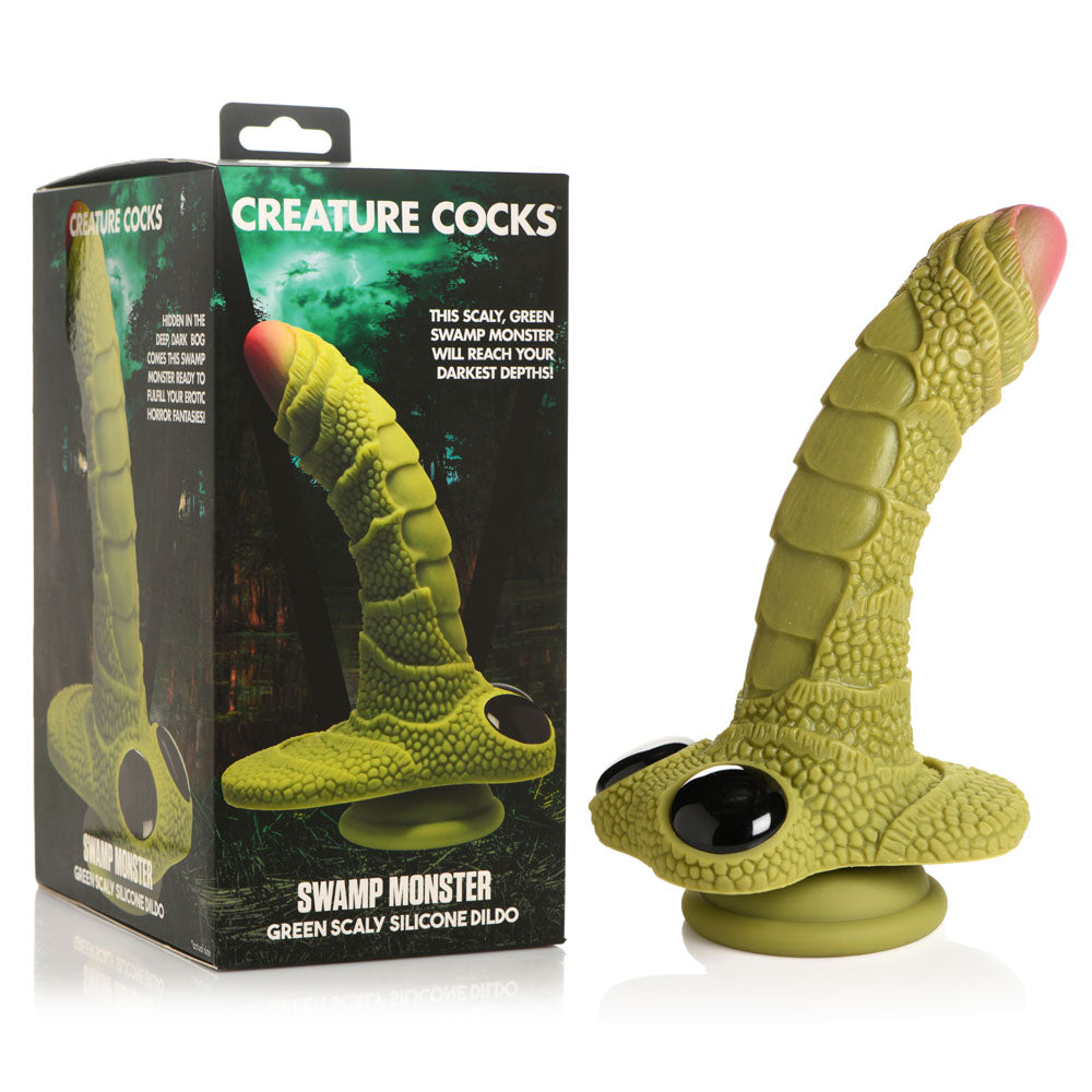 Creature Cocks Swamp Monster - Green 23.9 cm Fantasy Dildo - Naughty by Nature Adult Store