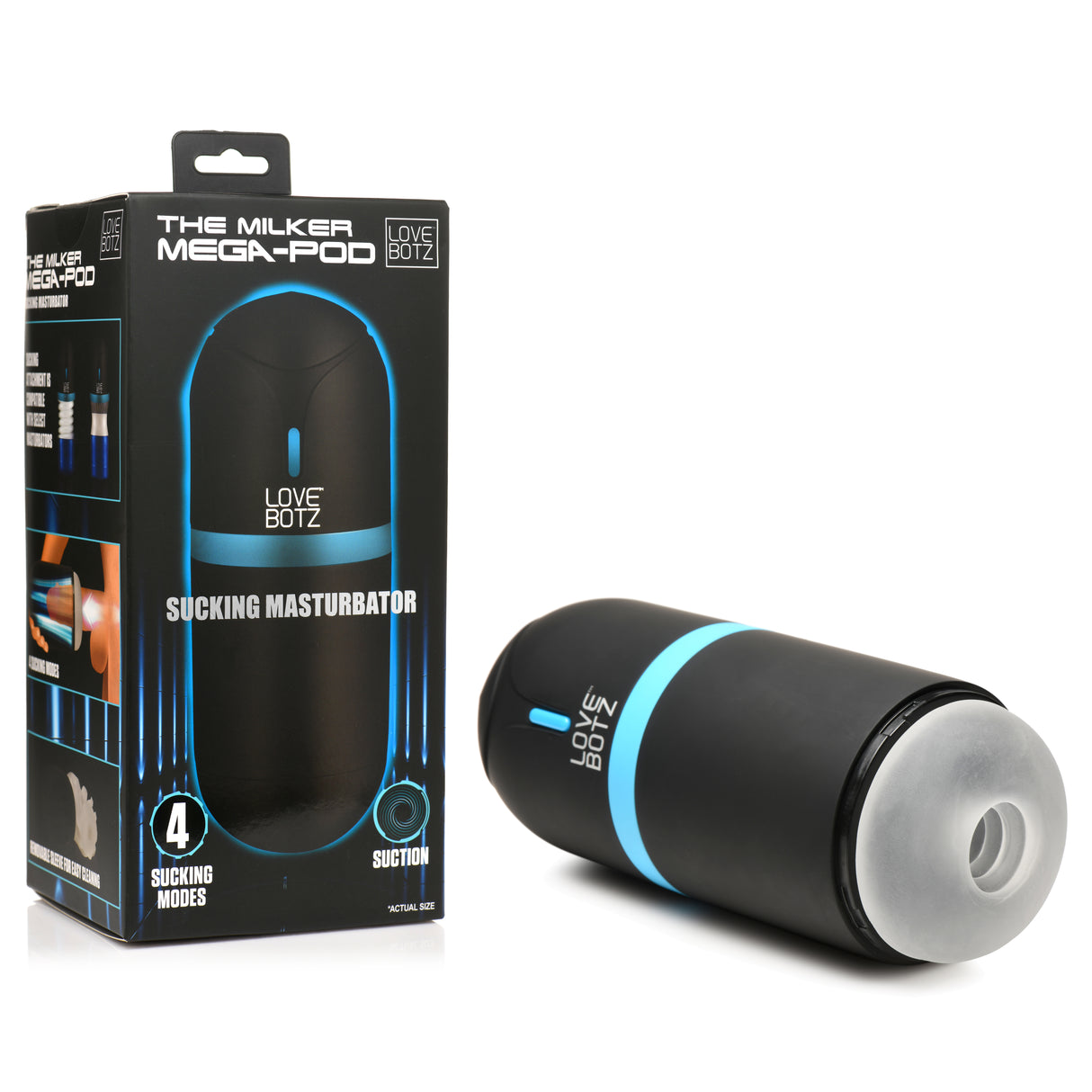 LoveBotz The Milker Mega-Pod - USB Rechargeable Male Masturbator - Naughty by Nature Adult Store
