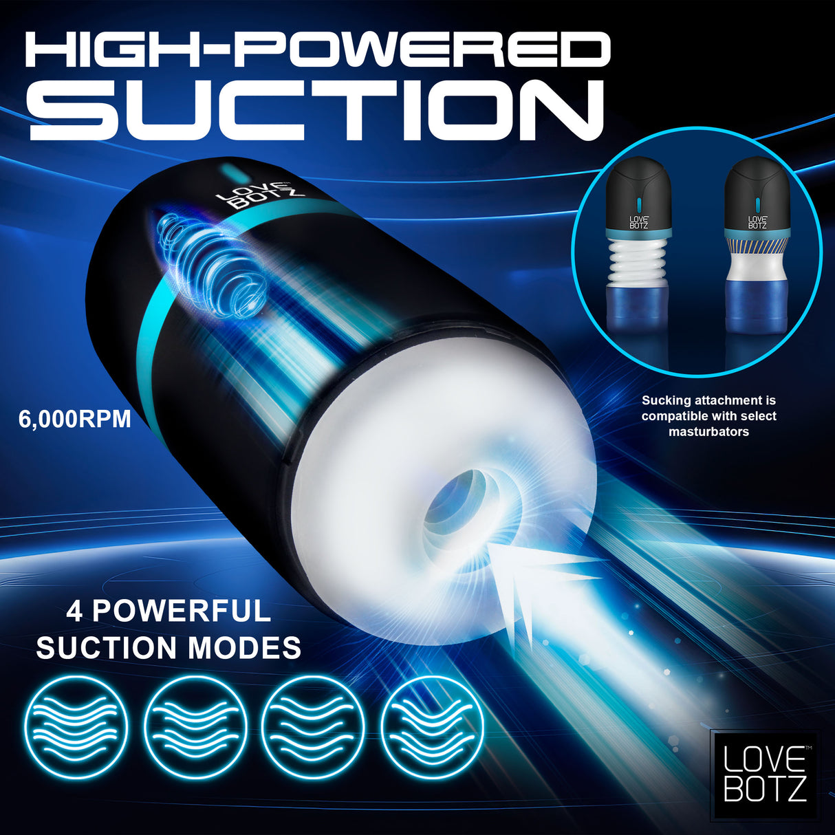 LoveBotz The Milker Mega-Pod - USB Rechargeable Male Masturbator - Naughty by Nature Adult Store