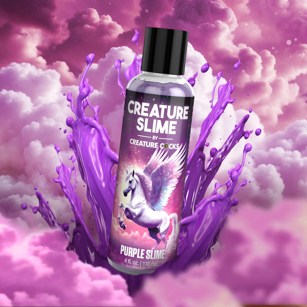 Creature Slime by Creature Cocks - Purple Slime - Purple Water Based Lubricant - 118 ml Bottle - Naughty by Nature Adult Store