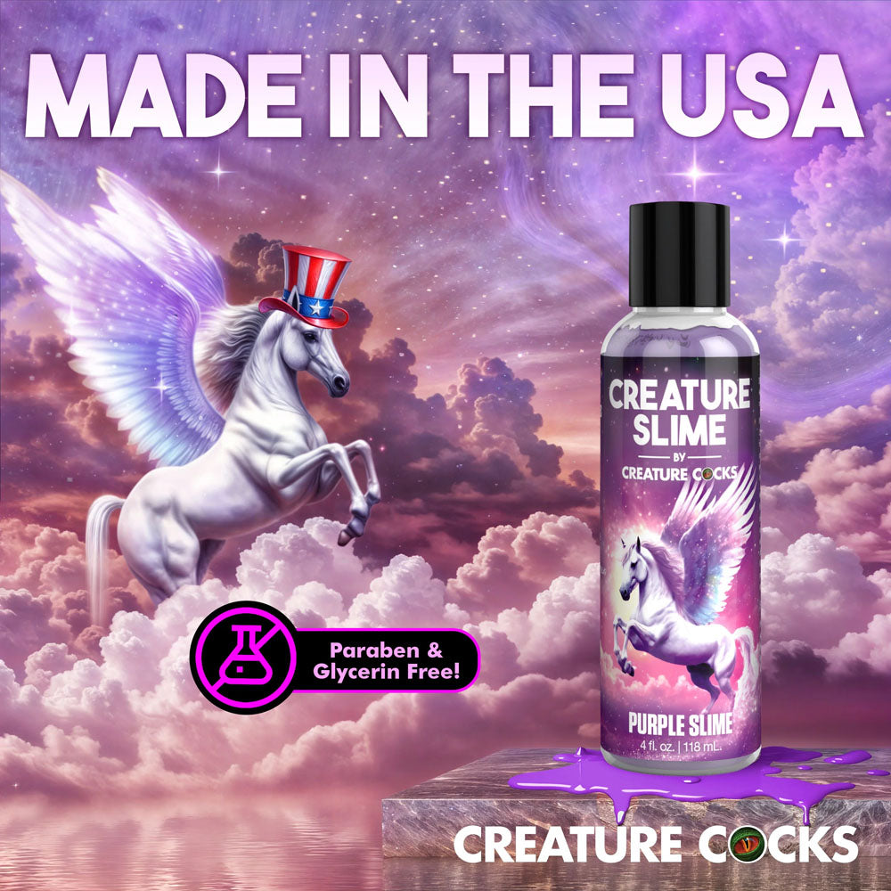 Creature Slime by Creature Cocks - Purple Slime - Purple Water Based Lubricant - 118 ml Bottle - Naughty by Nature Adult Store