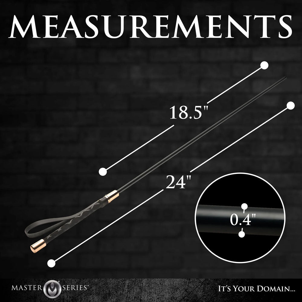 Master Series Sinful Impact Cane - Black Plastic Cane Whip - Naughty by Nature Adult Store