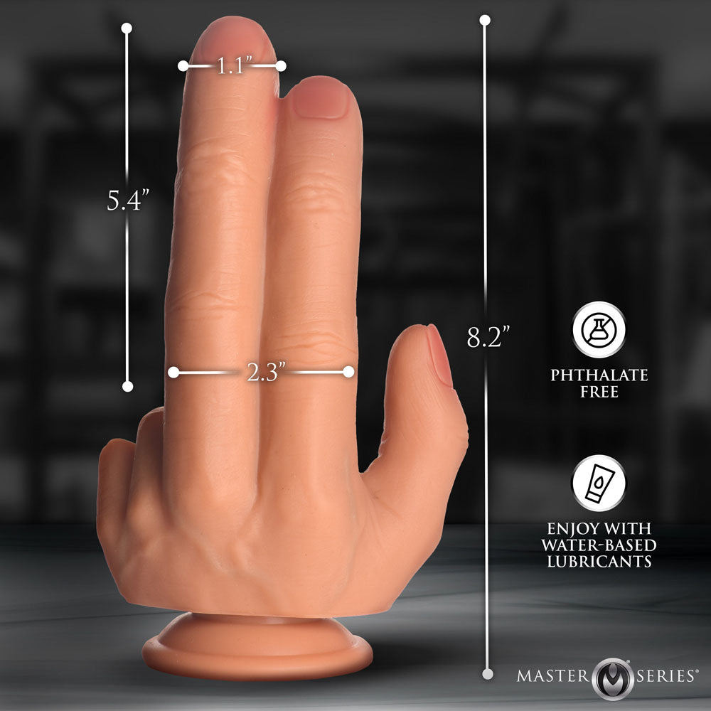 Master Series The Shocker Flesh 20 cm Finger Dildo