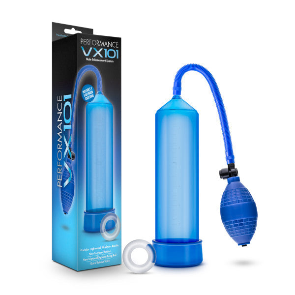Performance VX101 Male Enhancement Pump - Blue Penis Pump - Naughty by Nature Adult Store
