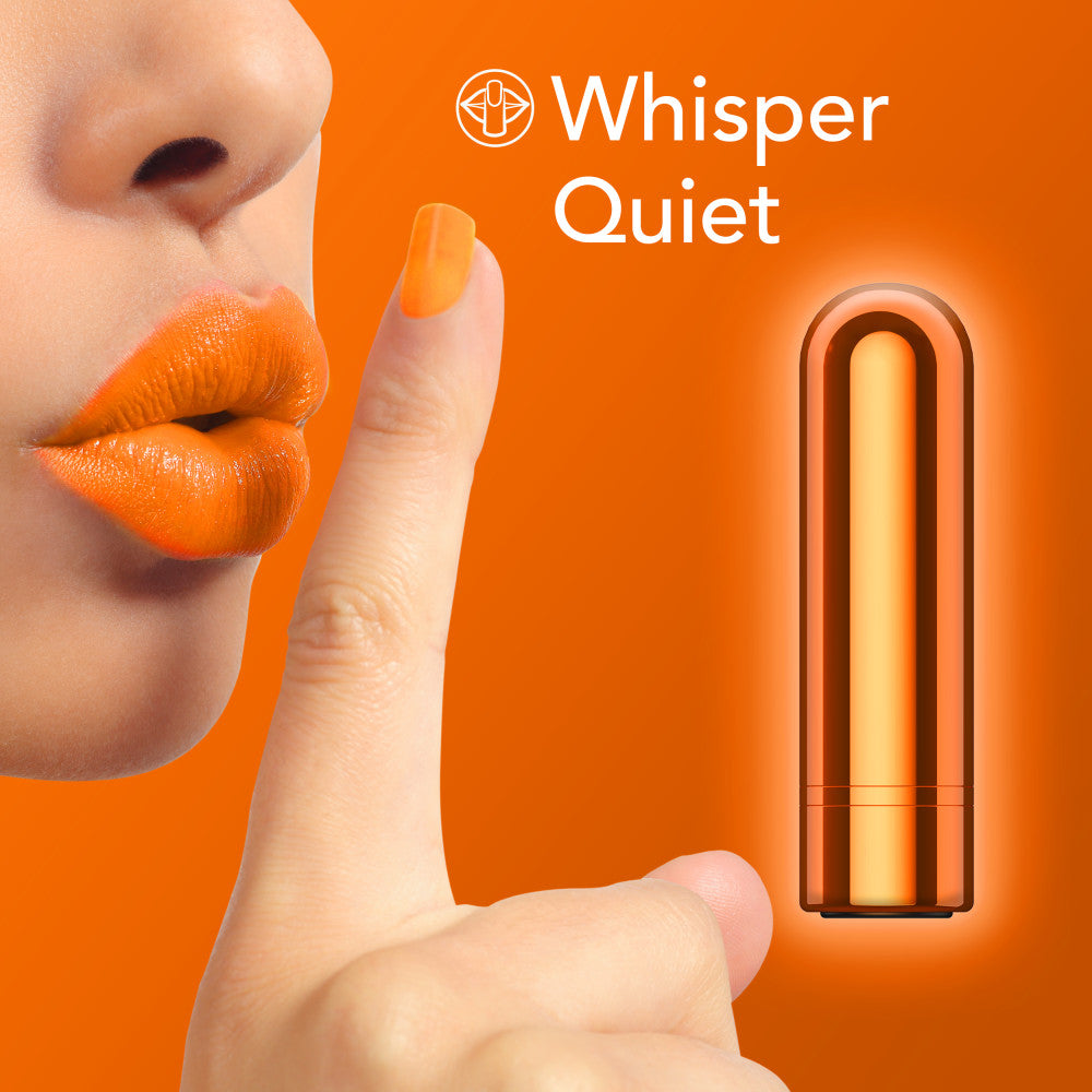Kool Vibes - Rechargeable Mini Bullet - Tangerine - Orange 6.4 cm USB Rechargeable Bullet - Naughty by Nature Adult Store