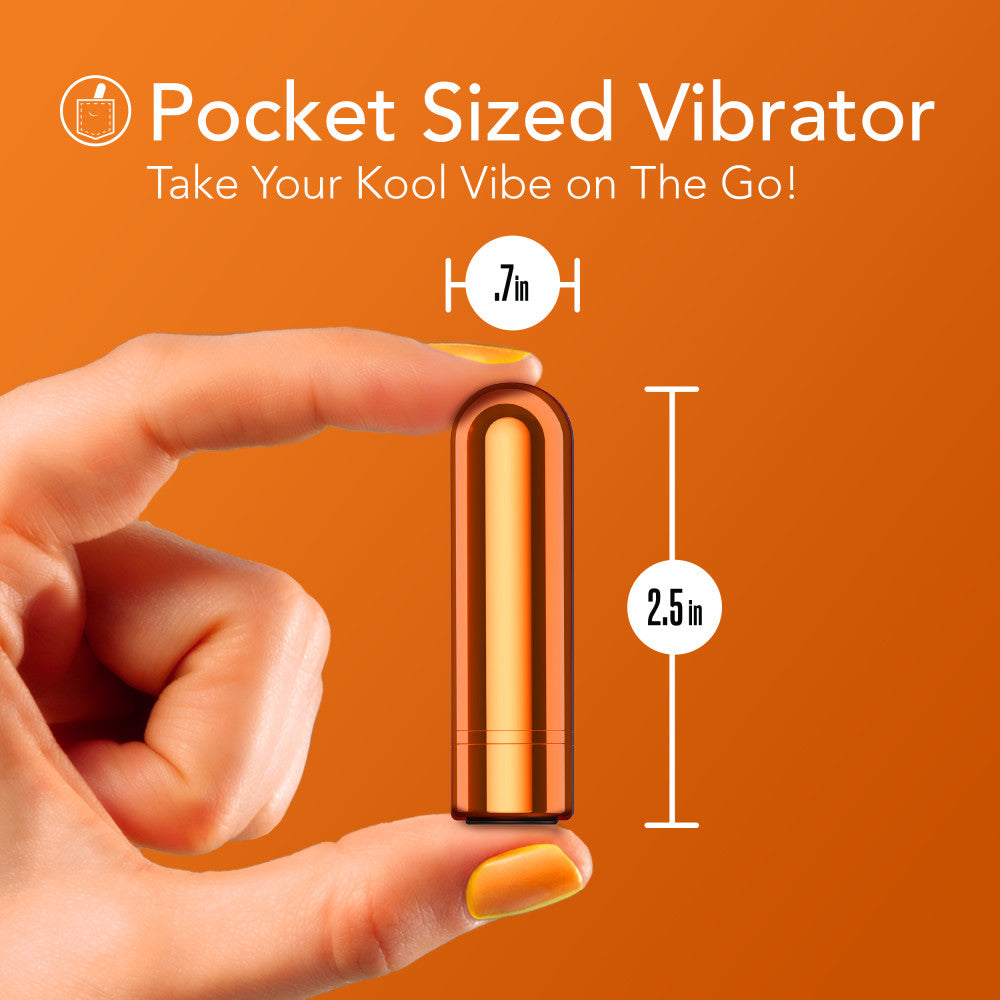 Kool Vibes - Rechargeable Mini Bullet - Tangerine - Orange 6.4 cm USB Rechargeable Bullet - Naughty by Nature Adult Store