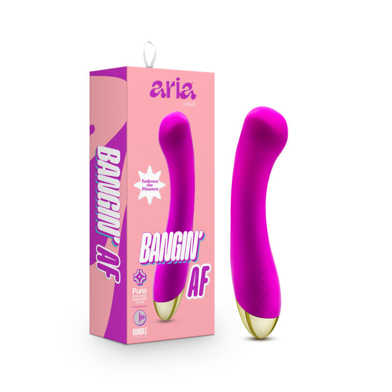 Aria Bangin' AF - Purple 18.4 cm USB Rechargeable Vibrator - Naughty by Nature Adult Store
