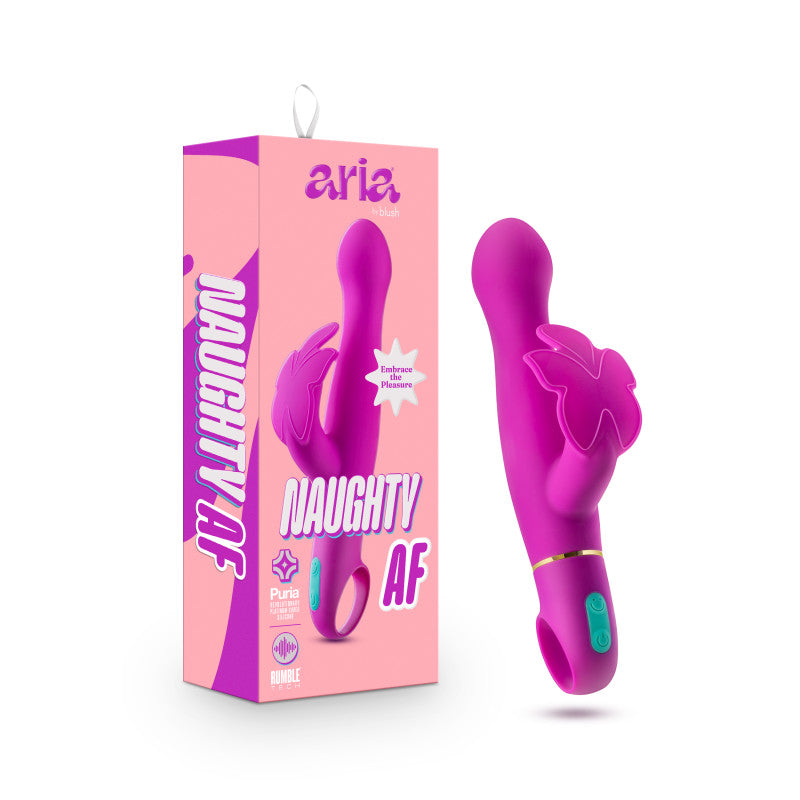 Aria Naughty AF - Plum 18.4 cm Butterfly Vibrator - Naughty by Nature Adult Store