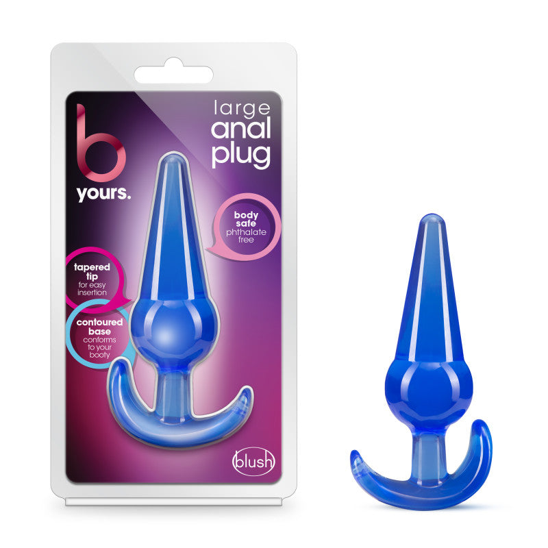 B Yours Large Anal Plug - Blue 12.2 cm Butt Plug - Naughty by Nature Adult Store