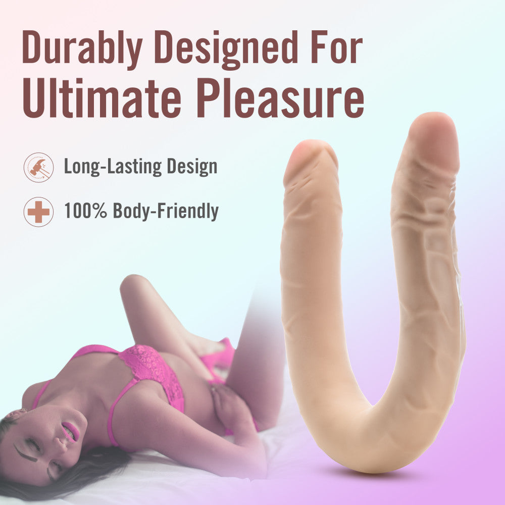 Dr. Skin Plus 16.5'' Posable Double Dong - Flesh 42 cm Double Dong - Naughty by Nature Adult Store