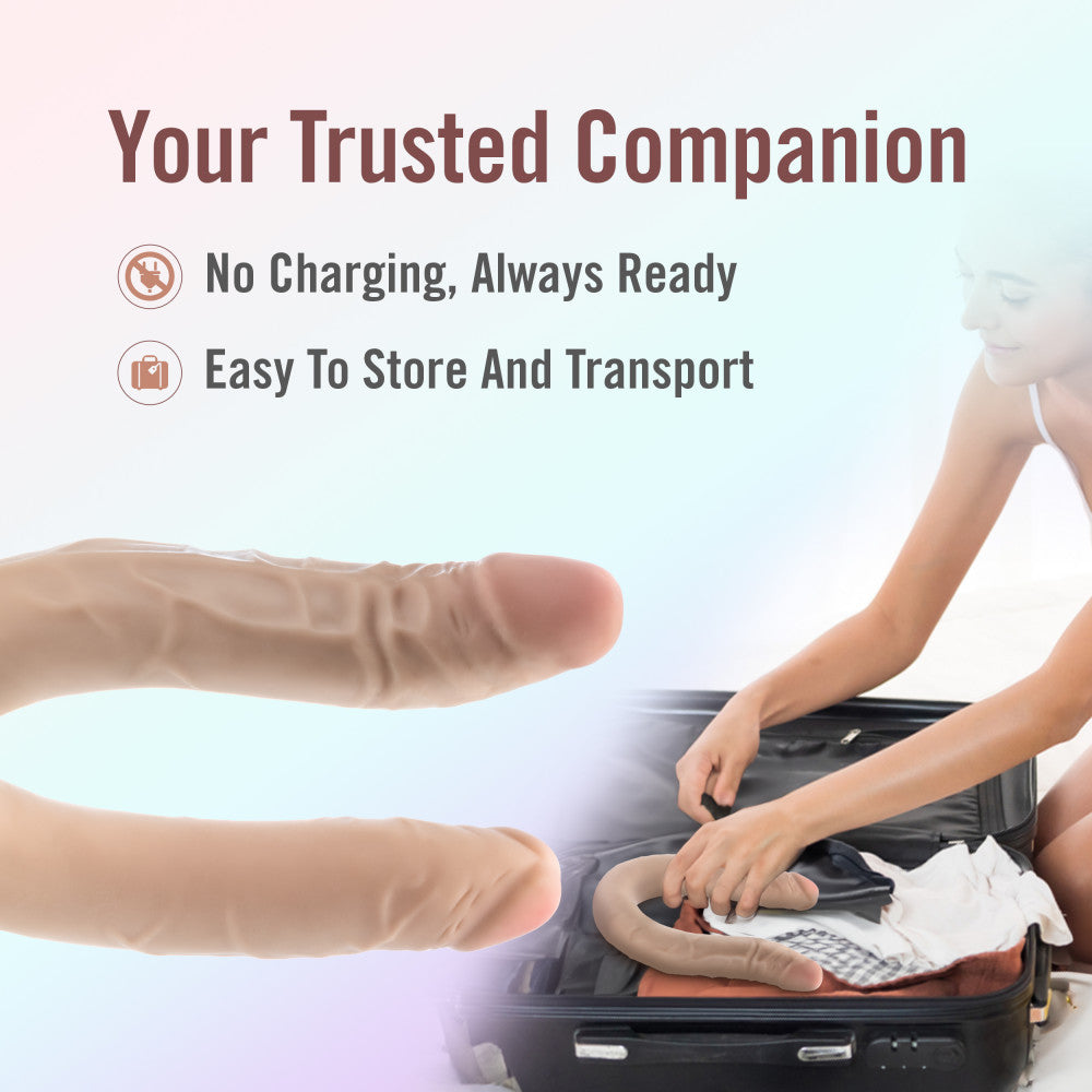 Dr. Skin Plus 16.5'' Posable Double Dong - Flesh 42 cm Double Dong - Naughty by Nature Adult Store