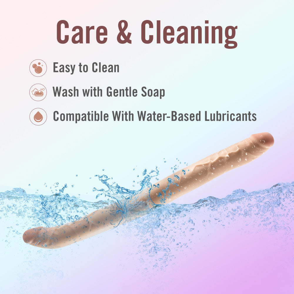 Dr. Skin Plus 16.5'' Posable Double Dong - Flesh 42 cm Double Dong - Naughty by Nature Adult Store