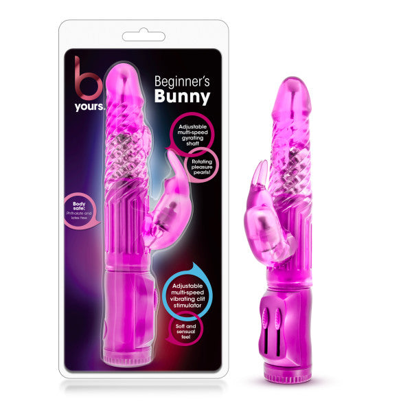 B Yours - Beginner's Bunny - Pink 22.2 cm (8.75'') Rabbit Vibrator - Naughty by Nature Adult Store