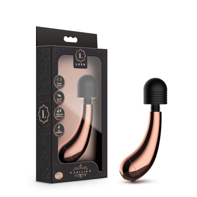 Lush Callie - Rose Gold USB Rechargeable Mini Massager Wand - Naughty by Nature Adult Store