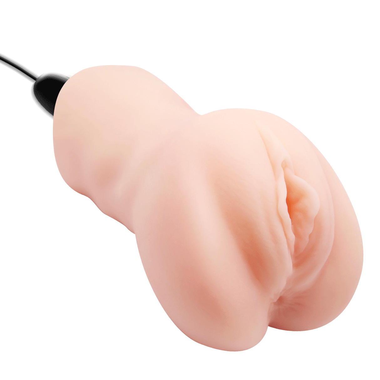 Crazy Bull Lea Vibrating Vagina Stroker with a ribbed TPR interior and a black bullet vibrator.